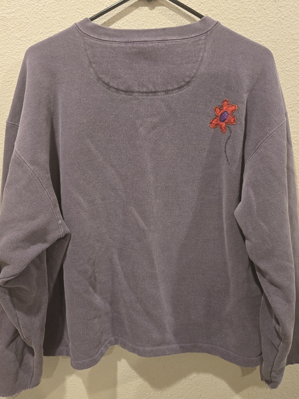 Purple Handmade Ladies' Embroidered Button-Front Jacket - Picture 2 of 6
